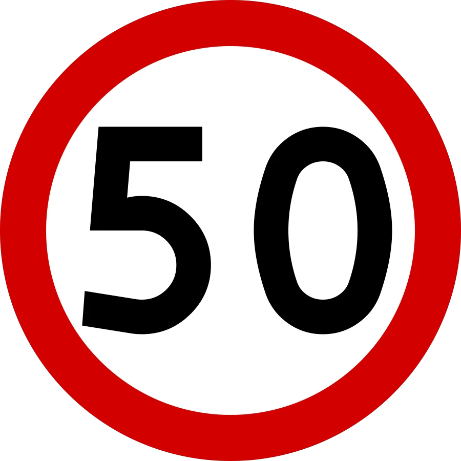 Ograniczenie prędkości 50