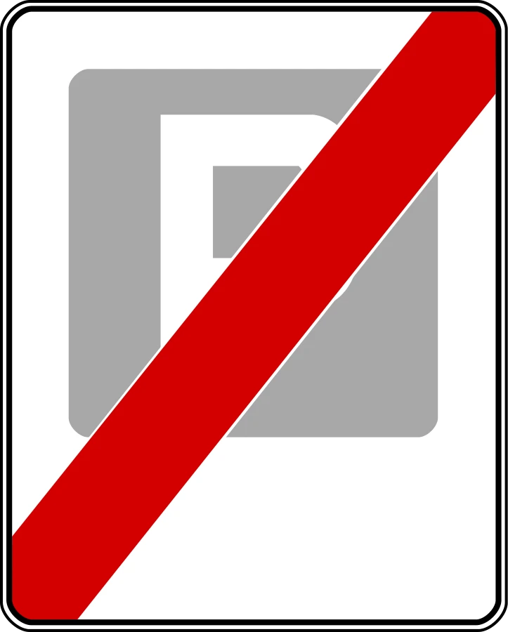 Koniec strefy płatnego parkowania