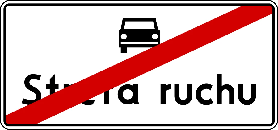 Koniec strefy ruchu