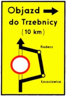 Objazd w związku z zamknięciem drogi