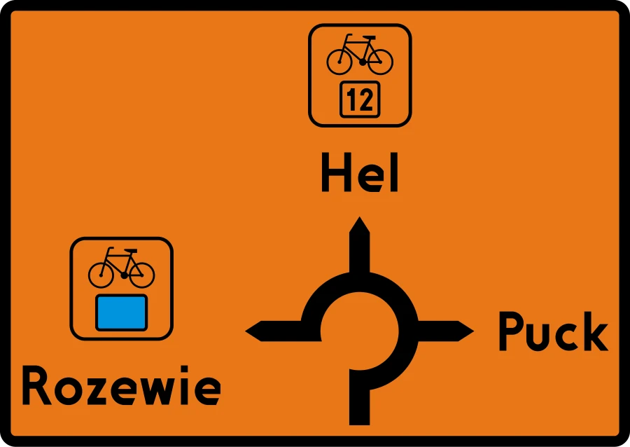 Informacja o szlaku rowerowym — wariant e