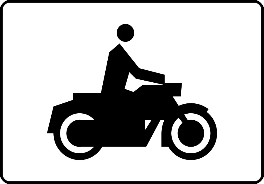 Znak dotyczy motocykli