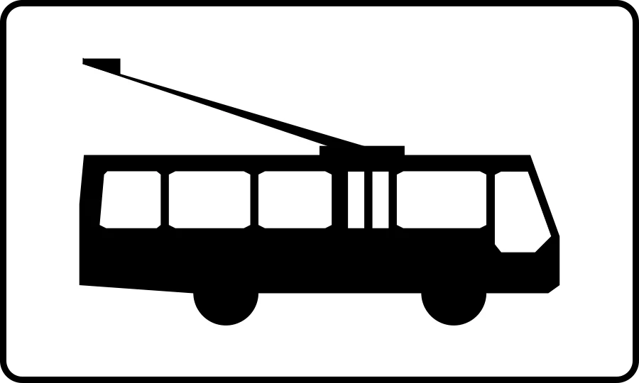 Znak dotyczy trolejbusów