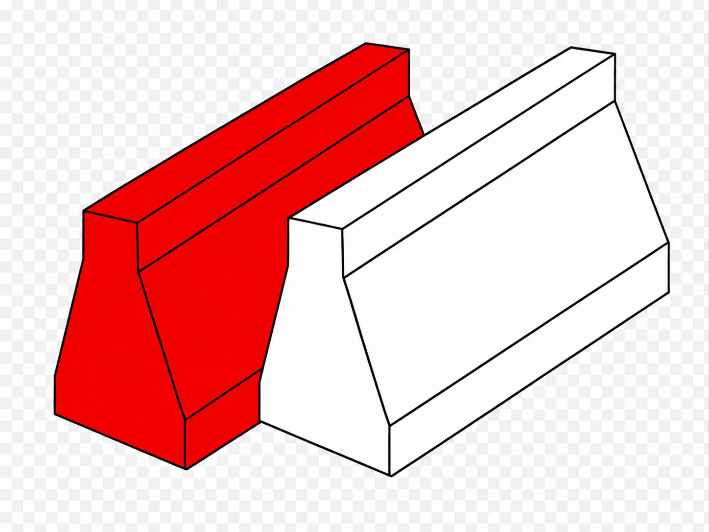 separator z tworzywa (barwa żółta, biała, biało-czerwona)