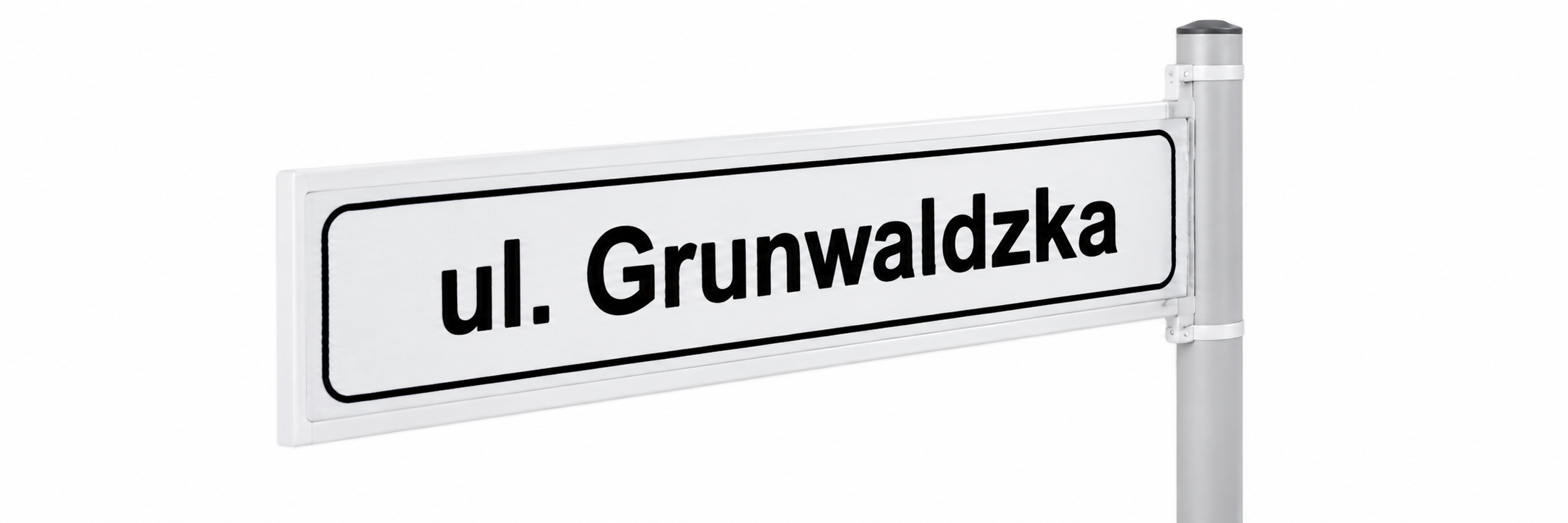 Drogowskaz uliczny w wariancie kątowym